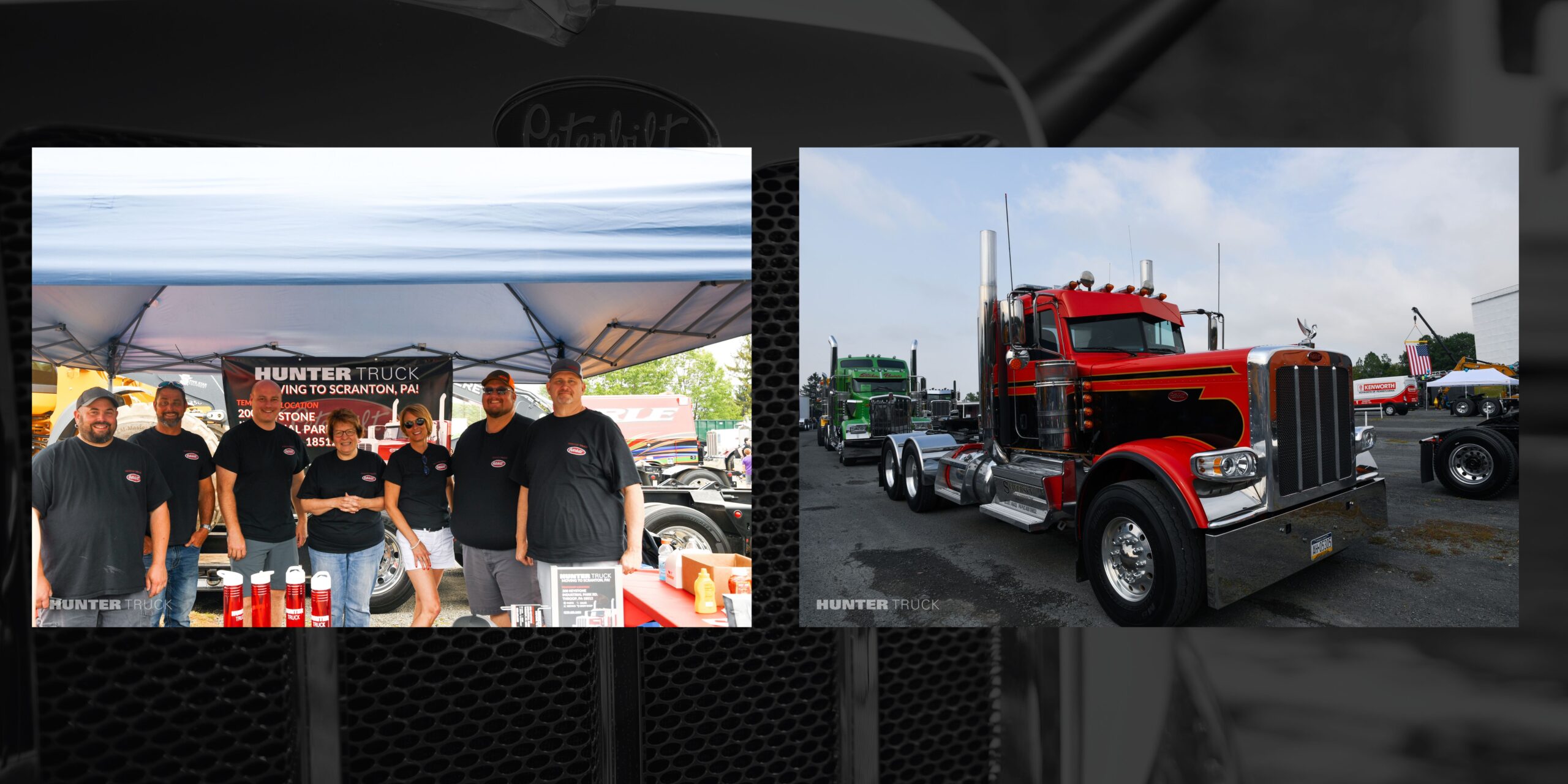 Hunter Truck Scranton team at Diesel Jam with red 389