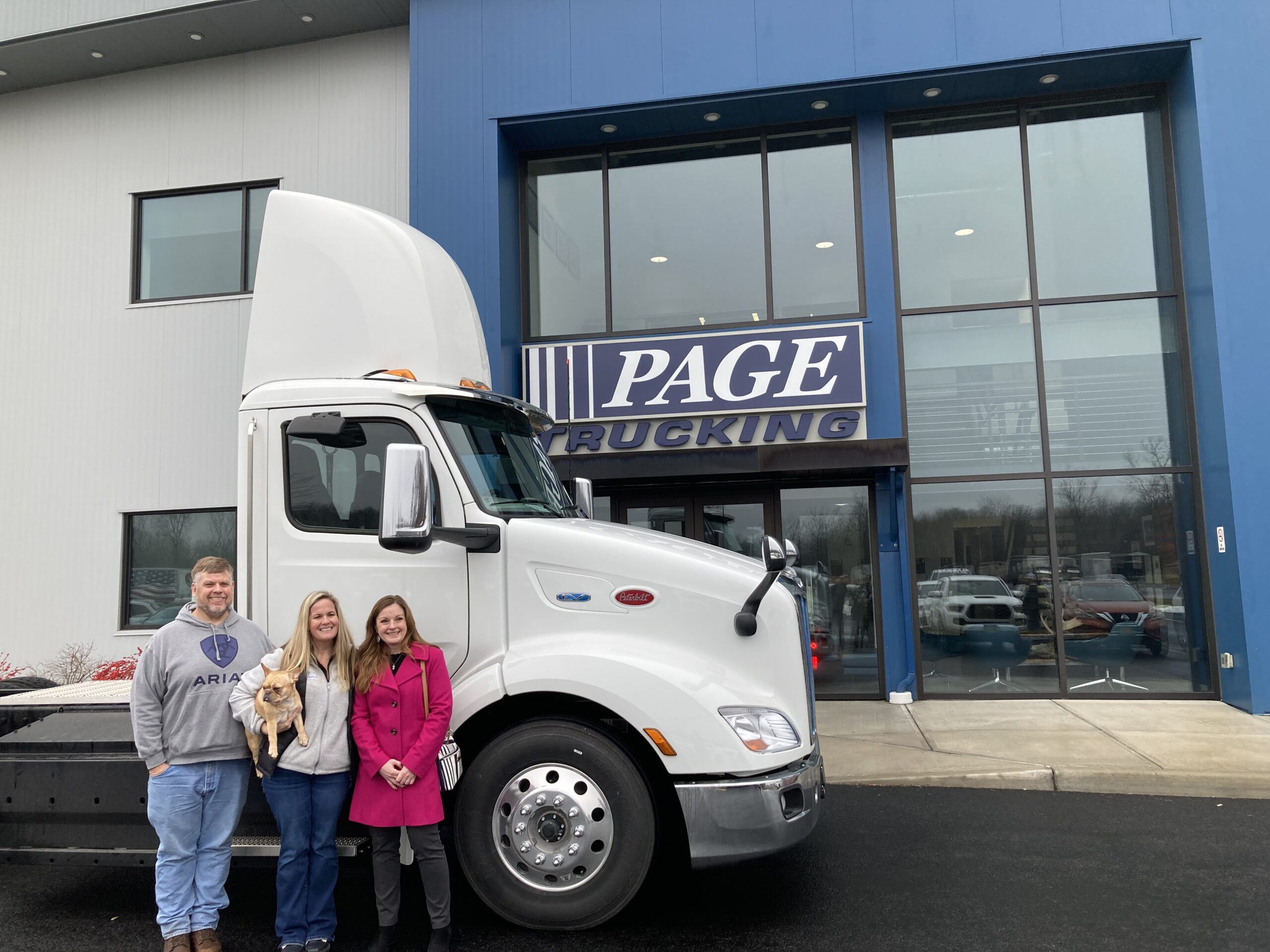 Page Trucking Peterbilt 579 EV delivery