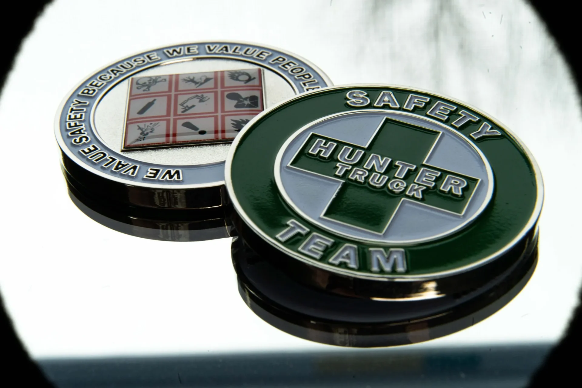 Hunter Truck safety team coins