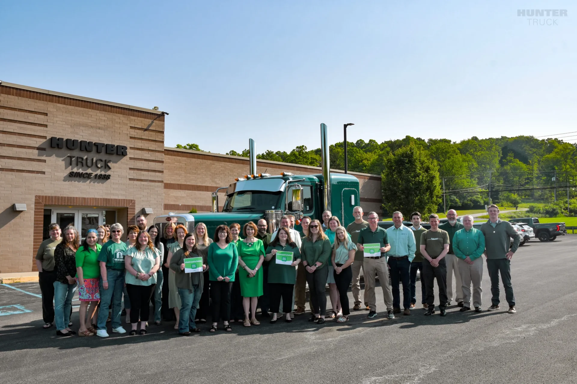 Wear green for safety day at corporate