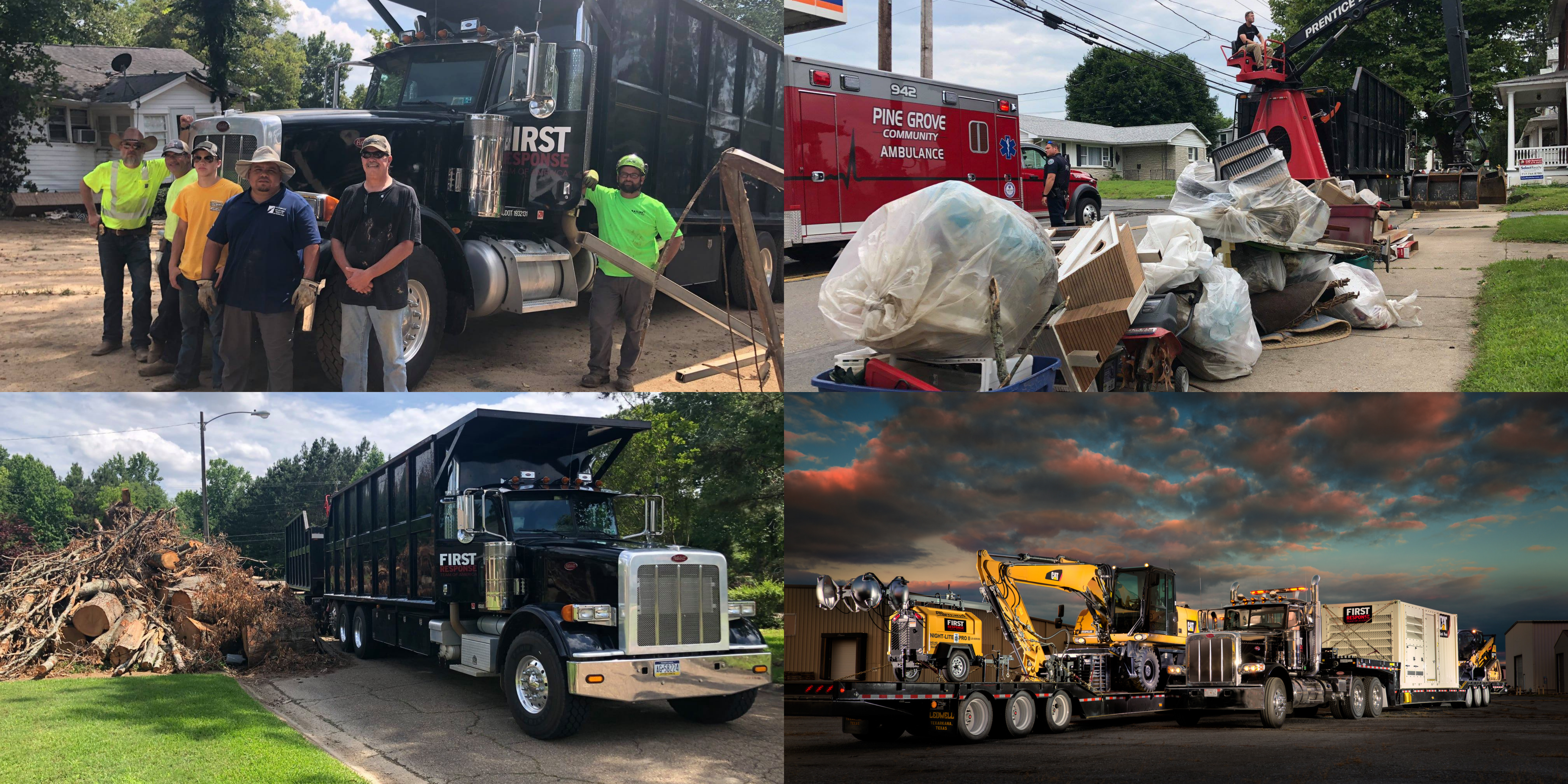collage of the first response team photos