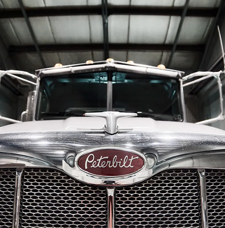 sales_inventory_truck front of a Peterbilt sales inventory truck