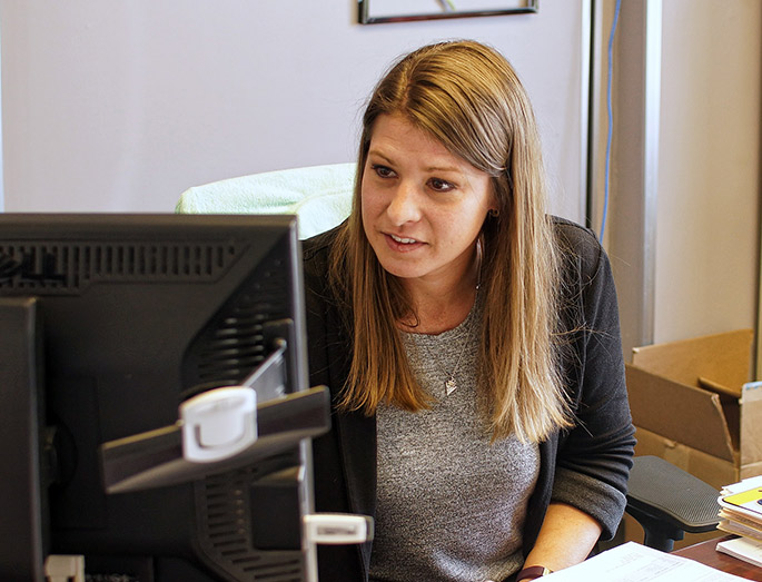 Woman on Computer